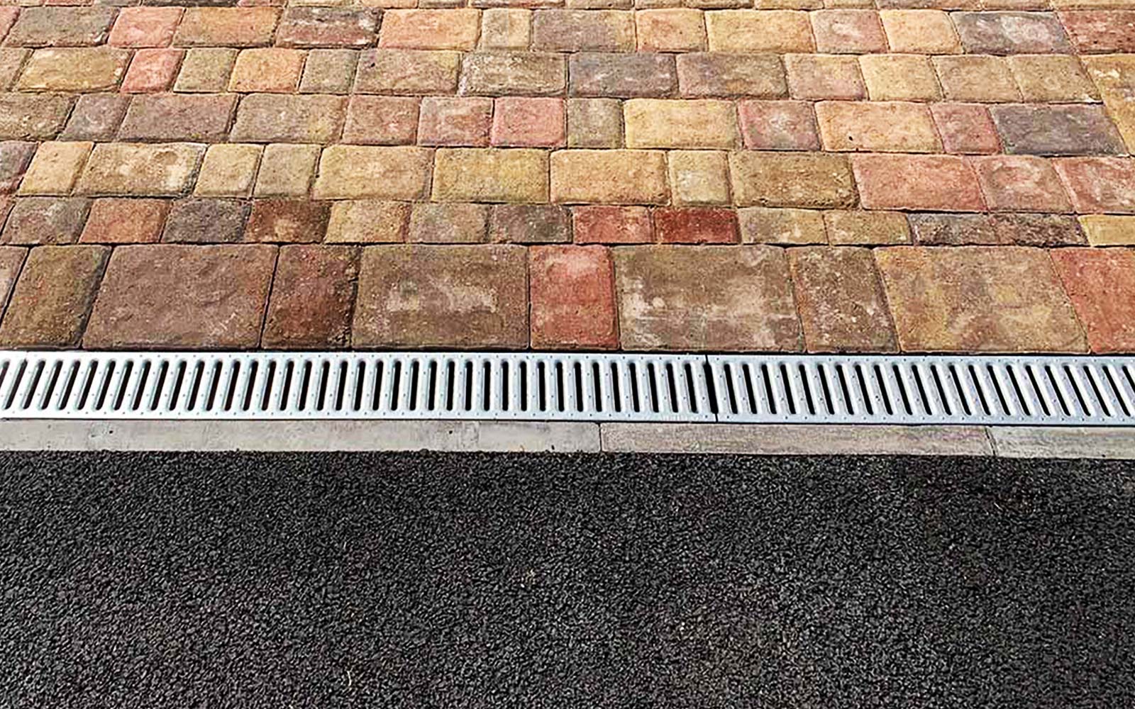 Channel drainage on driveway