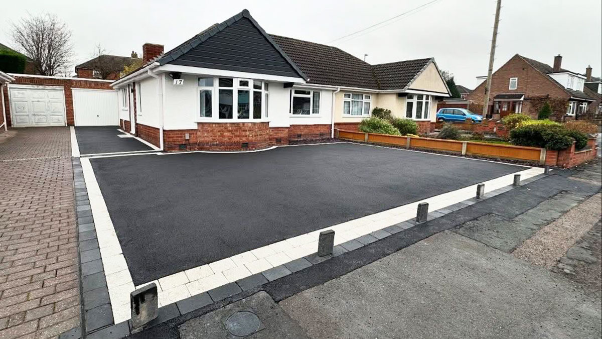 New Black Tarmac Driveway Completed in Bromsgrove