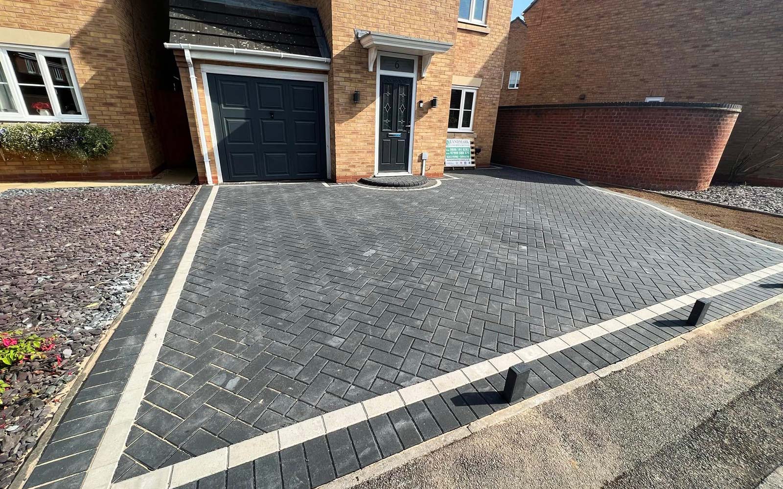 Completed Block Paved Driveway Project in Worcester