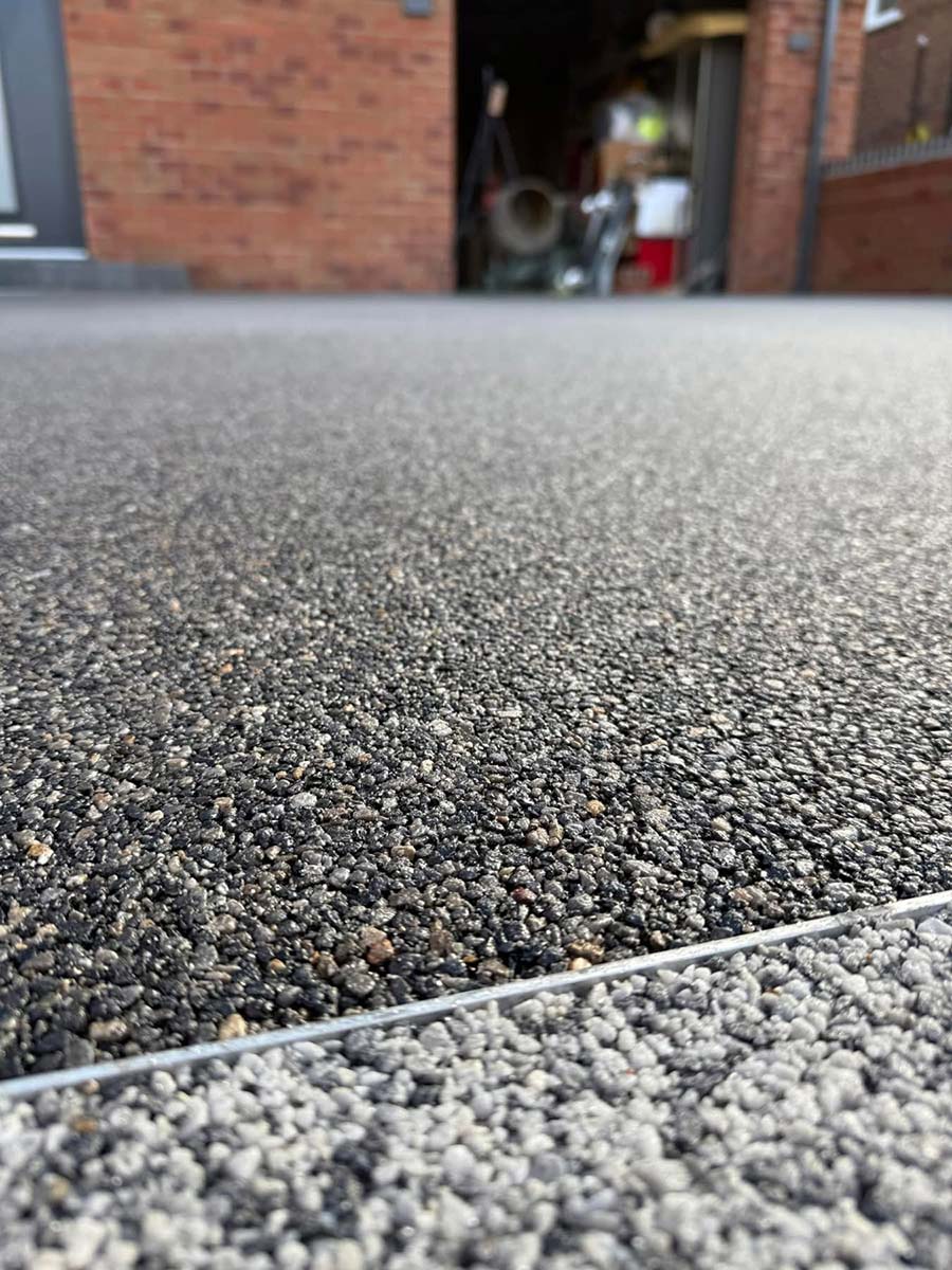 Close up of a new resin drive